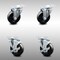 Service Caster 4 Inch SS Hard Rubber Wheel Swivel Top Plate Caster Set with 2 Brakes SCC SCC-SS20S414-HRS-2-TLB-2 - alternate 1